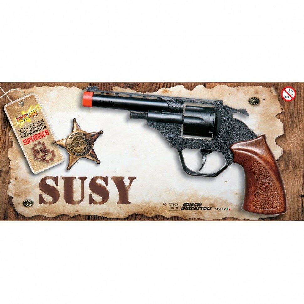 Игрушка Edison, Пистолет Susy Western, 18,5 см Edison Giocattoli - фото №2