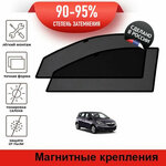 Каркасные шторки LATONIK PREMIUM на Opel Meriva (B) (2009-2014) на передние двери на магнитах с затемнением 90-95% - изображение