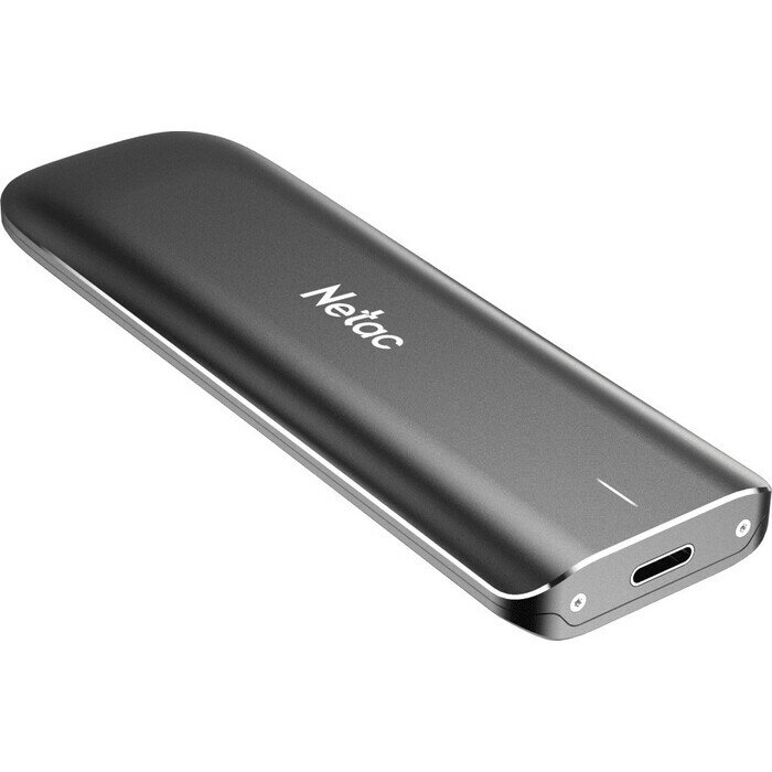 Внешний накопитель SSD NeTac ZX Black USB 3.2 Gen 2 Type-C External SSD 1TB R/W up to 1050MB/950MB/s with USB C to A cable and USB C to C cable