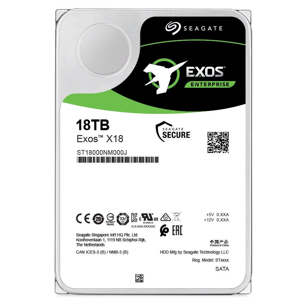 Жесткий диск HDD Seagate Exos X18 ST18000NM000J/SATA III/18 TB 7200об/мин