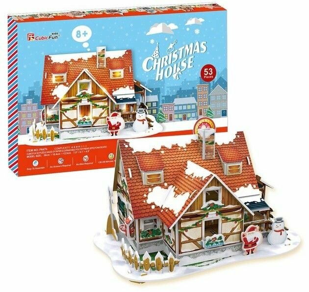 CubicFun P647h Рождественский домик 1 (с подсветкой)