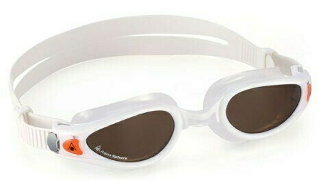 AS EP1160900LPB Очки для плавания Kaiman EXO (коричневые поляризованные линзы) white/orange