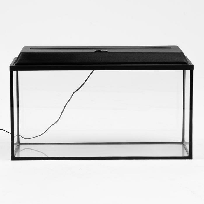 Пижон Аквариум прямоугольный с крышкой (Е14), 100 литров, 75,5 х 33 х 39,5 см, чёрный - фотография № 2
