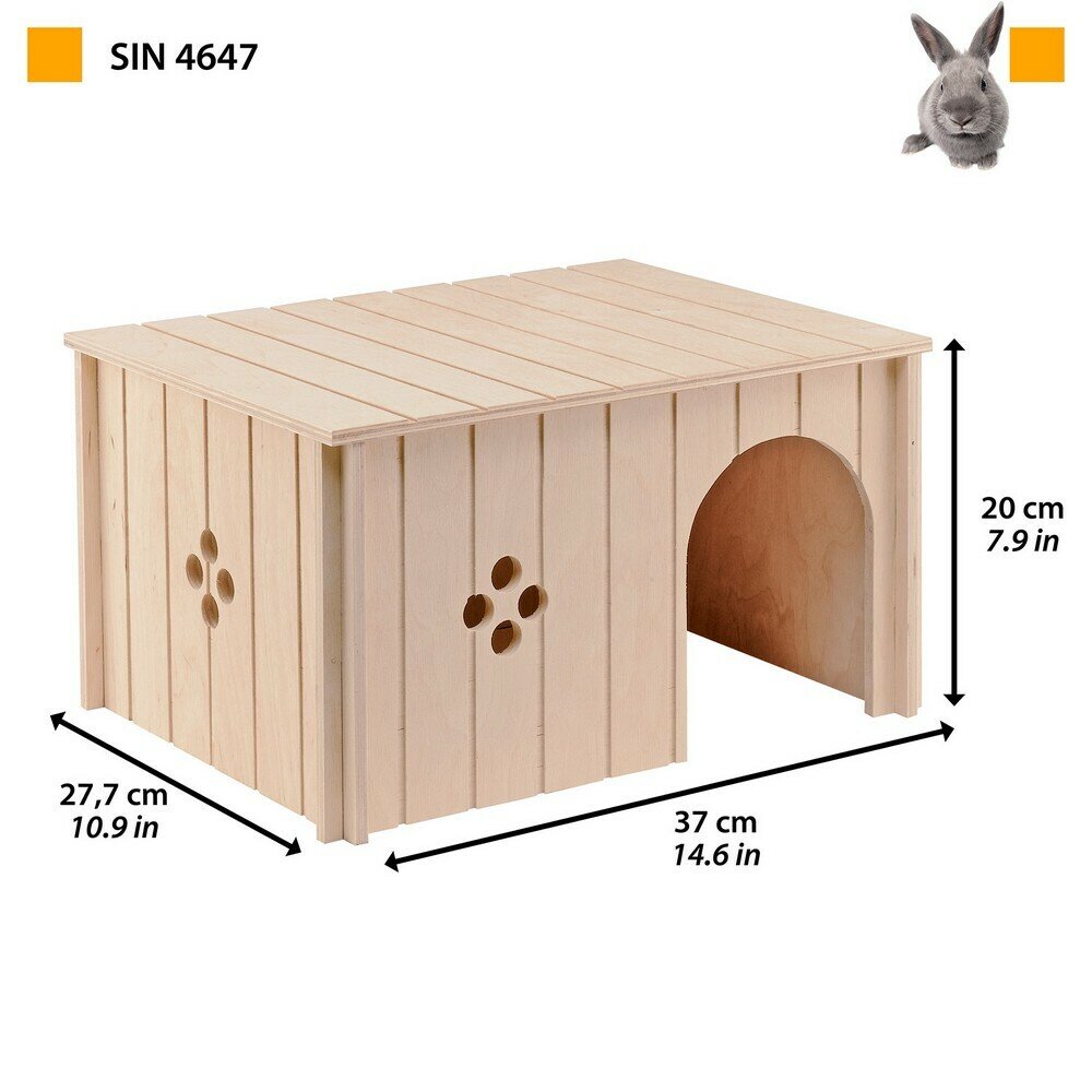 Домик SIN 4647 для кроликов (большой) - фотография № 9
