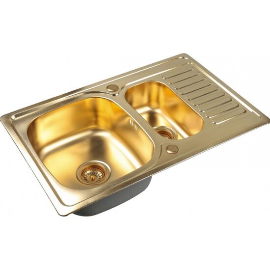 Кухонная мойка ZORG SANITARY SZR-78-2-50 BRONZE