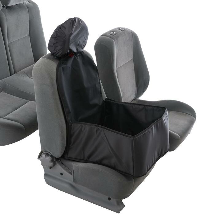 AutoPremium Гамак для перевозки животных на переднее сиденье, 45х 40 см, черный, 3 слоя, ПВХ 600 - фотография № 1