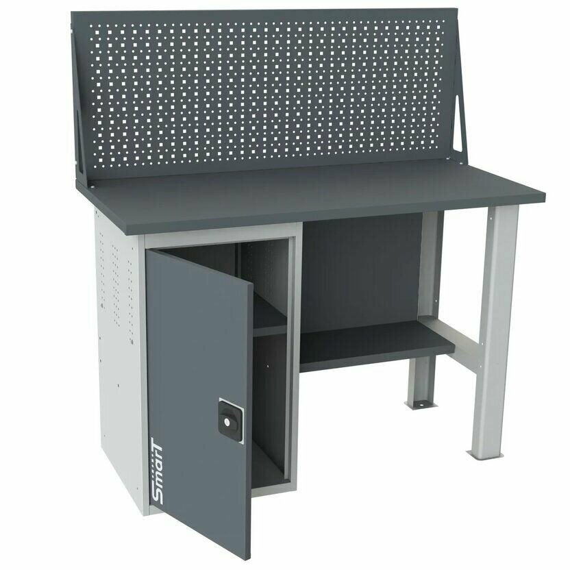Стол производственный верстак SMART 12801 S10 d универсальный в гараж в мастерскую1364х1286х605