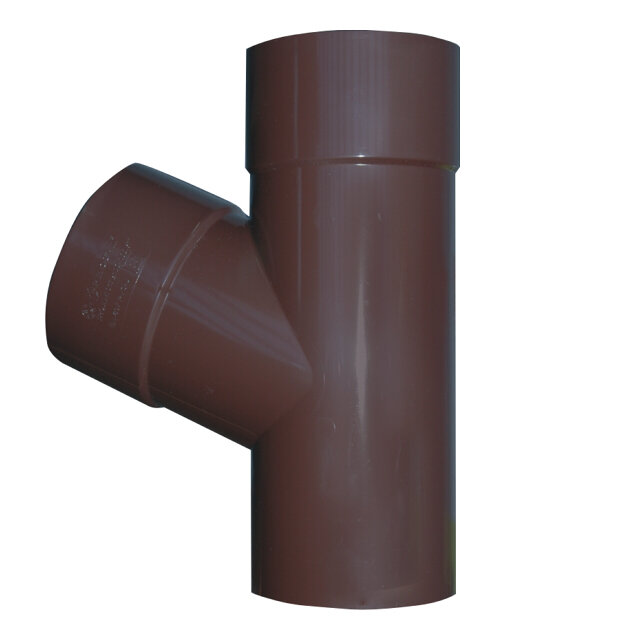 фото Тройник трубы пвх profil d75мм коричневый