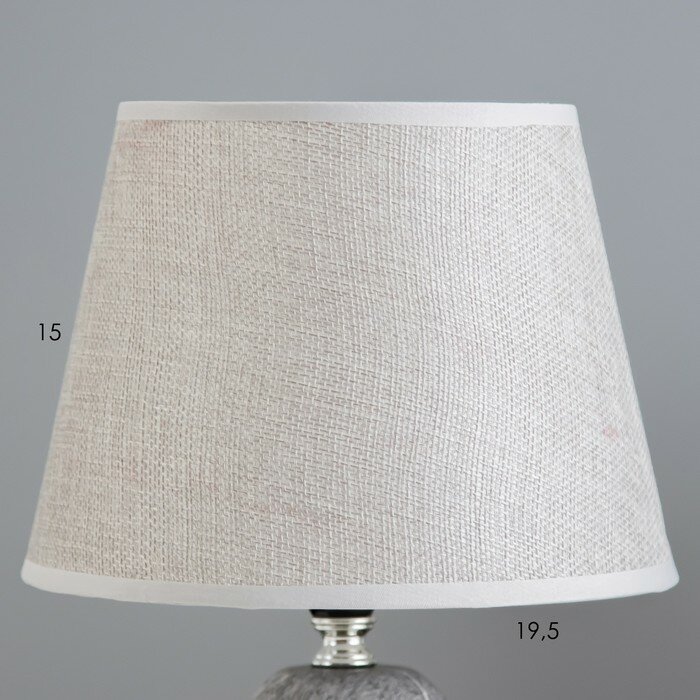 Настольная лампа "Элисса" E14 40Вт серый 20х20х32 см - фотография № 3