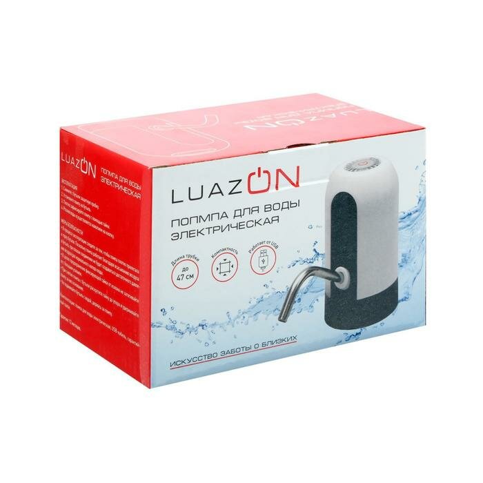 Luazon Home Помпа для воды Luazon LWP-05, электрическая, 4 Вт, 1.2 л/мин, 1200 мАч, от USB, белая - фотография № 7