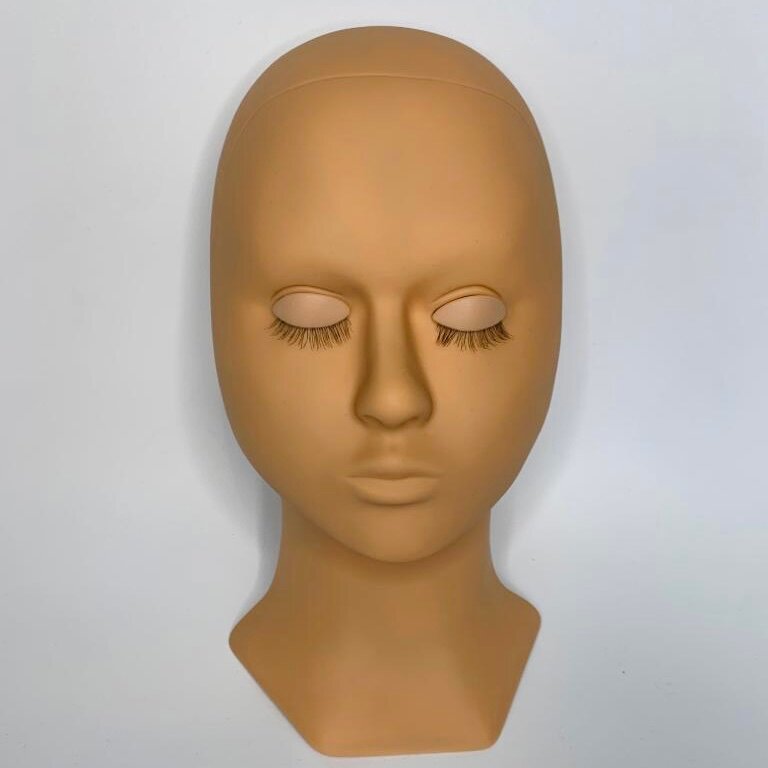 Голова-манекен со сложными ресницами