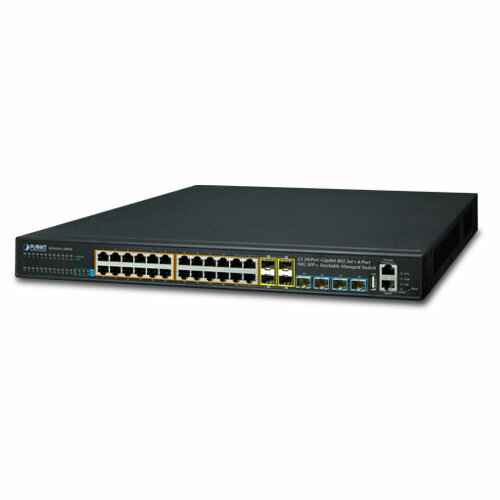 Коммутатор Planet SGS-6341 24P4X SGS-6341-24P4X/PoE 370Вт./Управляемый Layer 3