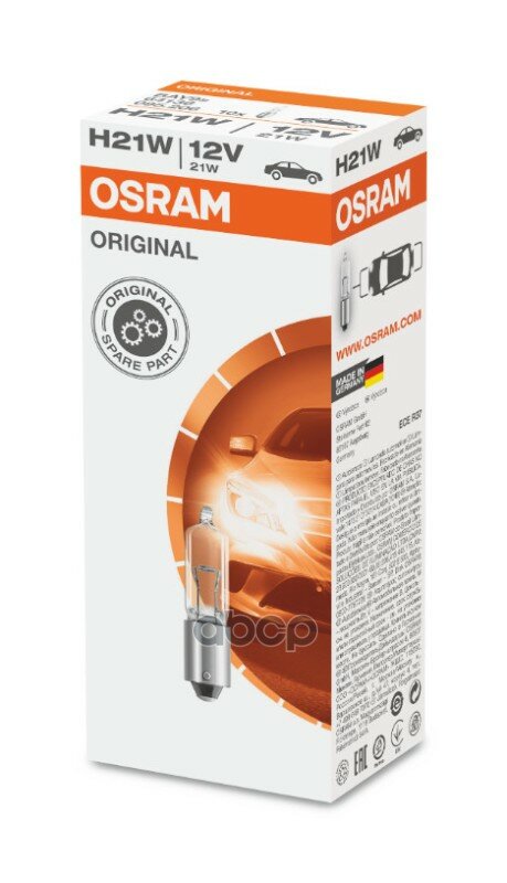 Лампа H21w 12V 21W Bay9s Original Line Качество Оригинальной З/Ч (Оем) 1 Шт. Osram арт. 64136