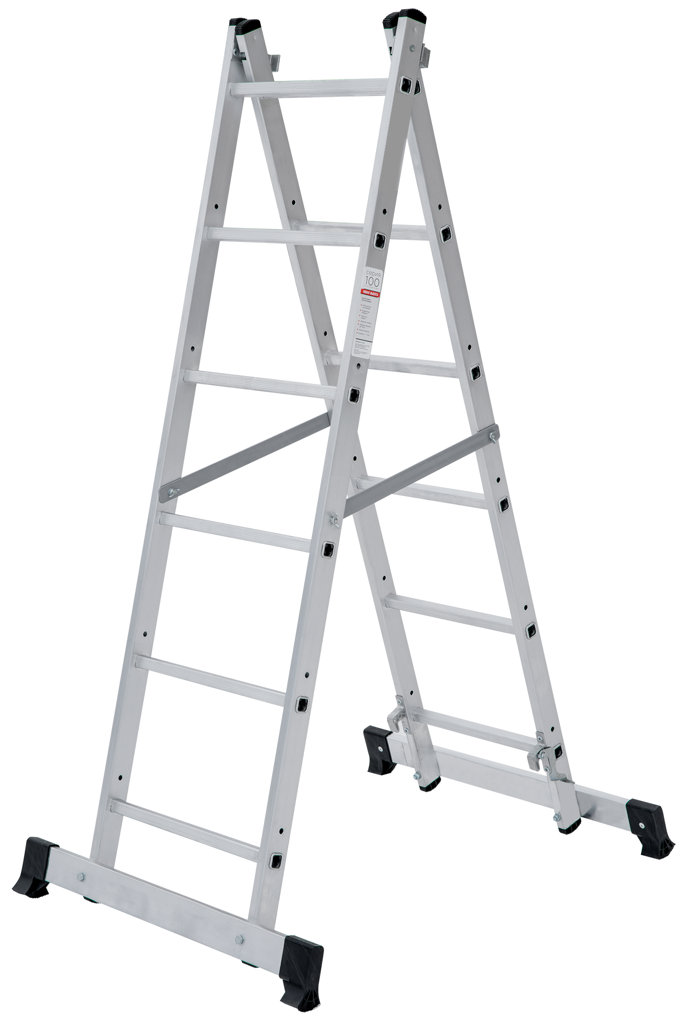 Лестница-трансформер подмости 2-секционные Kroft 6 ступеней - фотография № 4