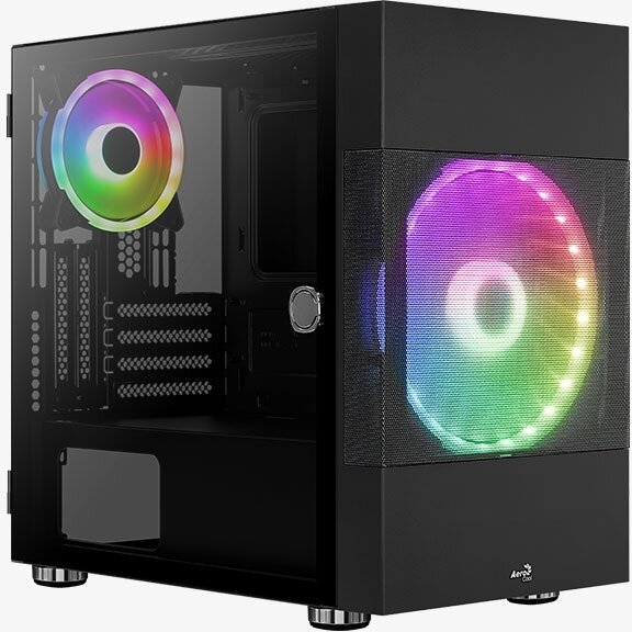 Корпус Aerocool Atomic-G-BK-v1, mATX, без БП, черный