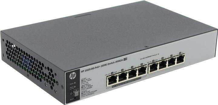  HP 1820-8G-PoE+ (65 ) (J9982A)    8  10/100/1000 ( 4  PoE/PoE+).