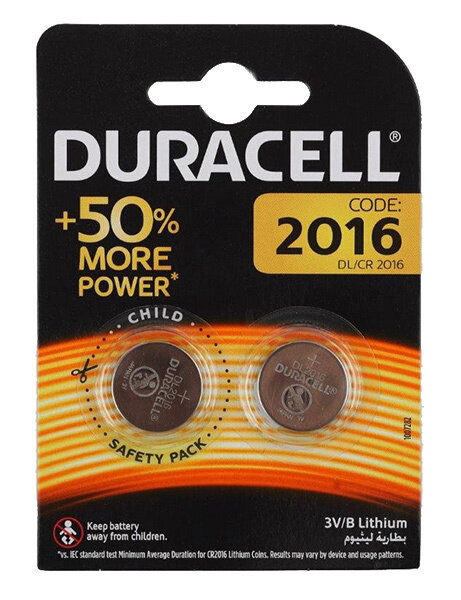 Батарейка Duracell DL/CR2016 CR2016 (2шт.)