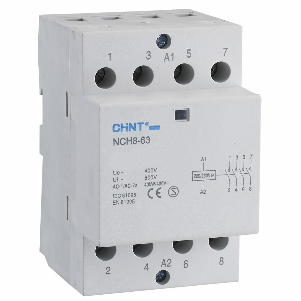 Модульный контактор CHINT NCH8-25/22 25A 2НЗ+2НО AC 230В 50Гц 256091
