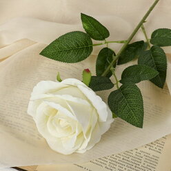 Цветы искусственные "Роза боливийская" 8х55 см, белый