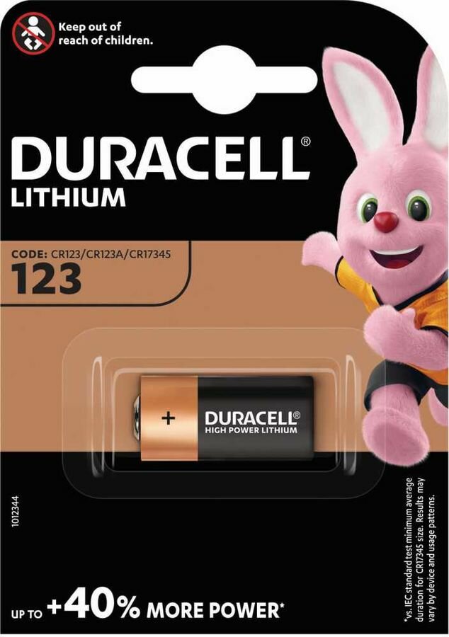 Батарейка Duracell CR123A (1шт.)