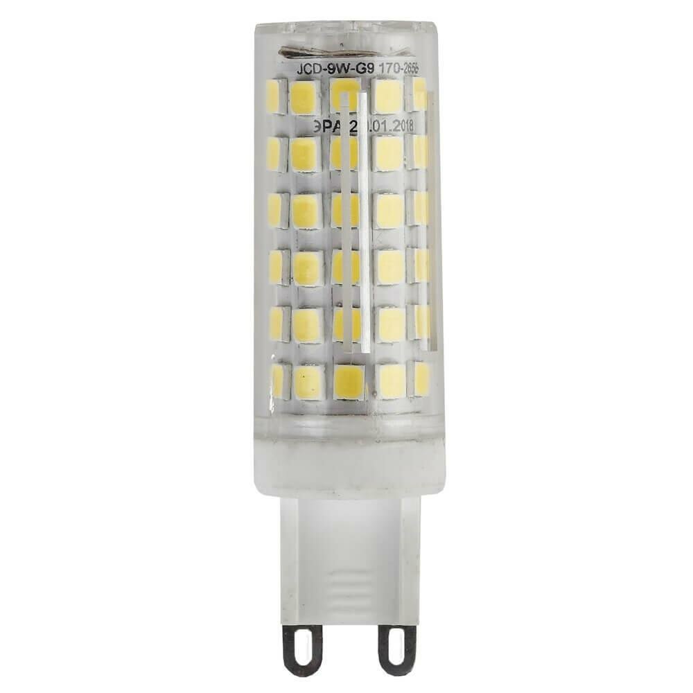 ЭРА Лампа светодиодная ЭРА G9 9W 4000K прозрачная LED JCD-9W-CER-840-G9 Б0033186