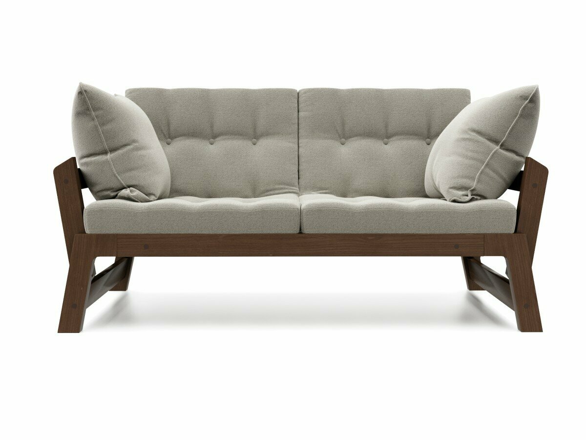 Садовый диван кушетка Soft Element Моди, серый венге, из дерева, подушки, раскладные подлокотники, на террасу, на веранду, для дачи, для бани и отдыха - фотография № 5