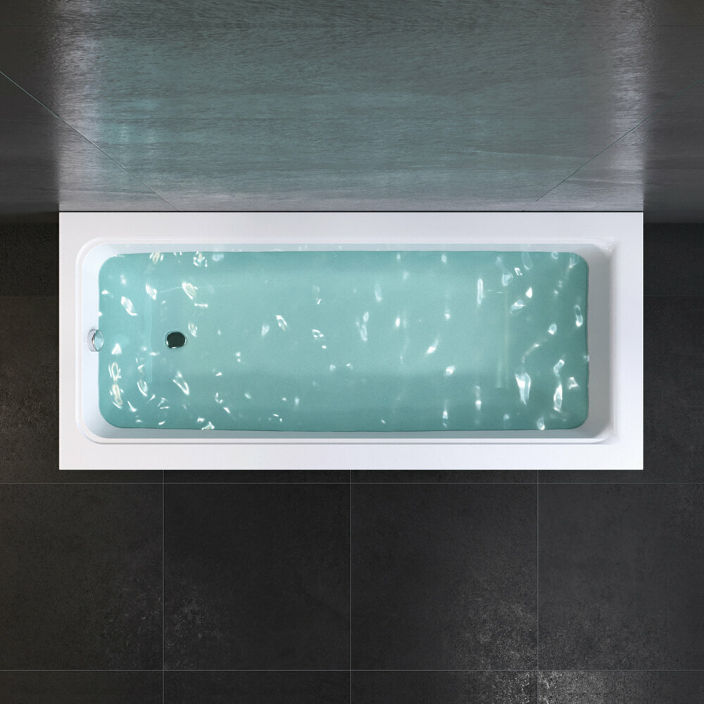 Ванна акриловая AM.PM Gem 170x75 комплект 3 в 1: ванна, каркас и слив-перелив черный, литьевой акрил, вакуумная формовка, усиленный корпус, - фотография № 2