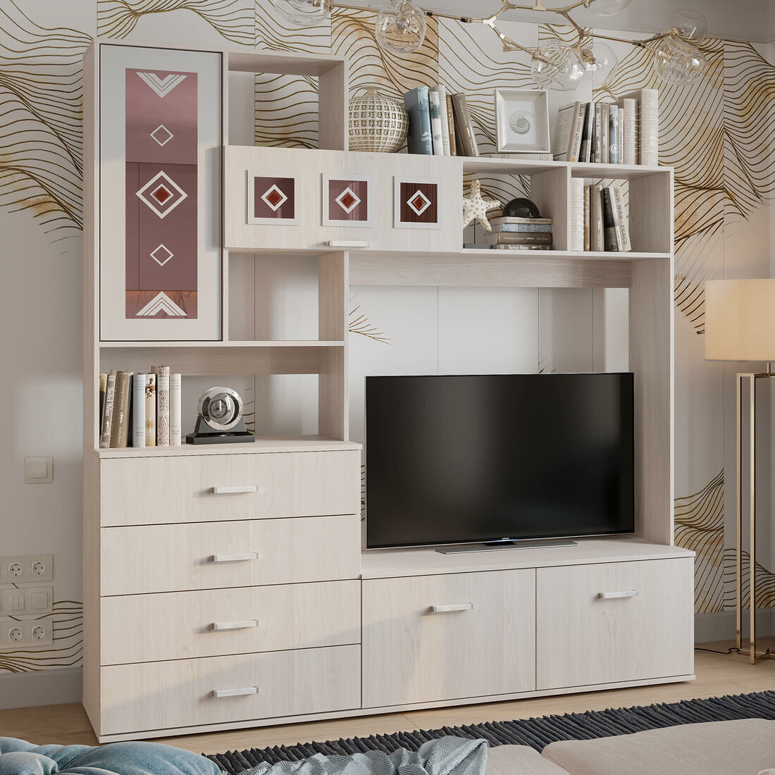 фото Гостиная Белла, Центральная Секция, Ясень белый