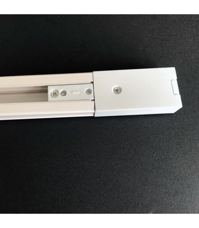Шинопровод - 3-х контактный, однофазный, белый|черный, 150 см - Цвет корпуса:Белый - фотография № 2