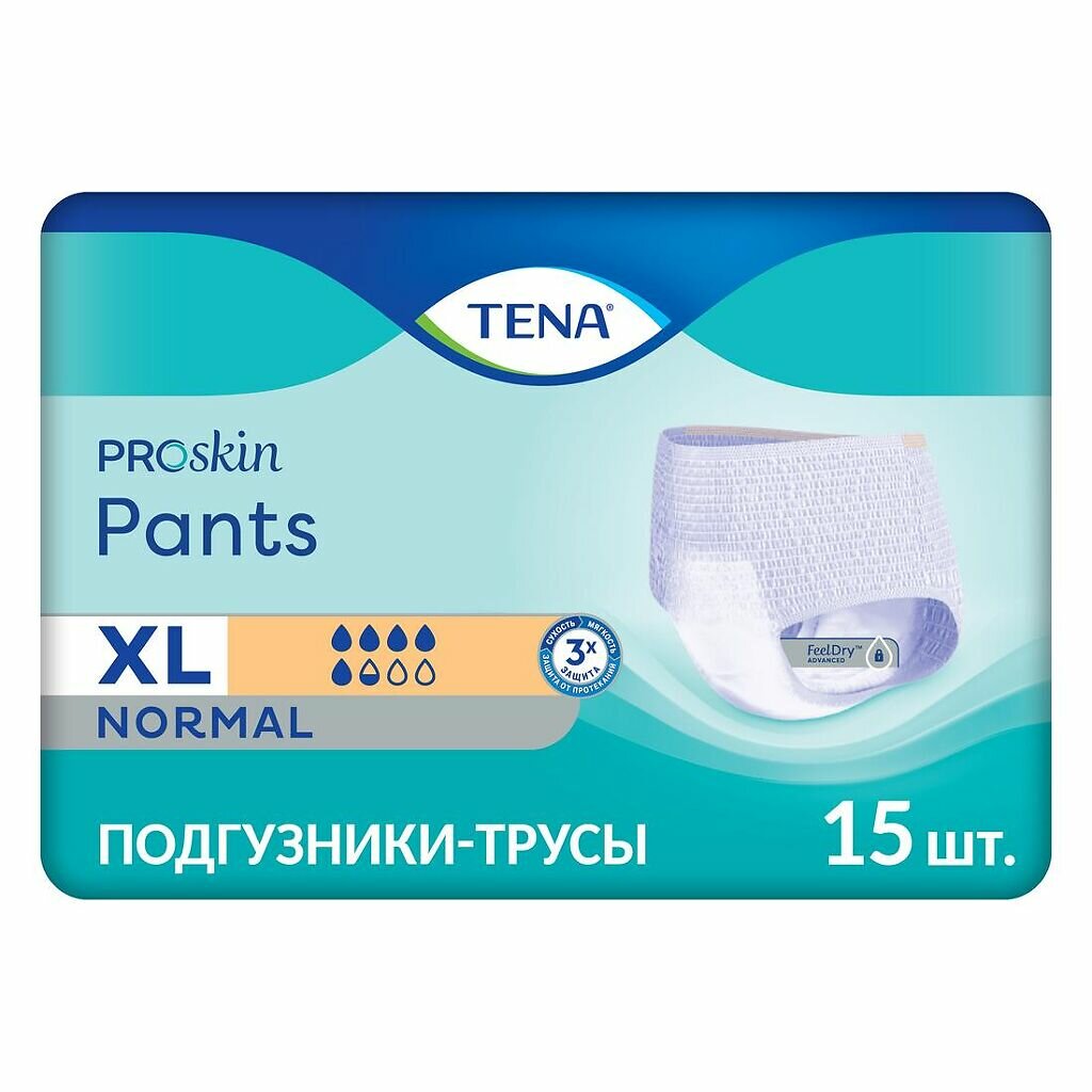 Tena Pants Normal подгузники для взрослых (трусы) р. XL 15 шт