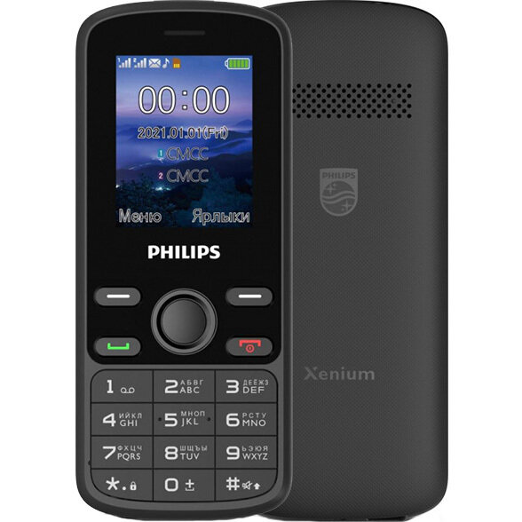 Телефон Philips Xenium E111 Black