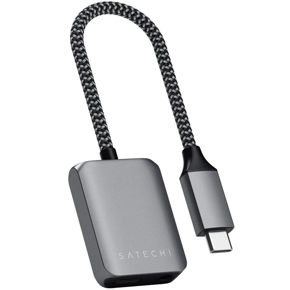 Кабель Satechi ST-UCAPDAM USB Type-C - Audio PD Charger Adapter, серый космос