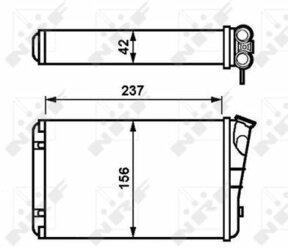 Радиатор отопителя Opel Omega B 94>03 NRF 54238