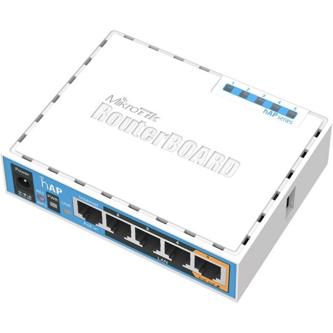 Роутер MikroTik hAP RB951Ui-2nD 802.11n 2.4ГГц 22dBM 4xLAN USB