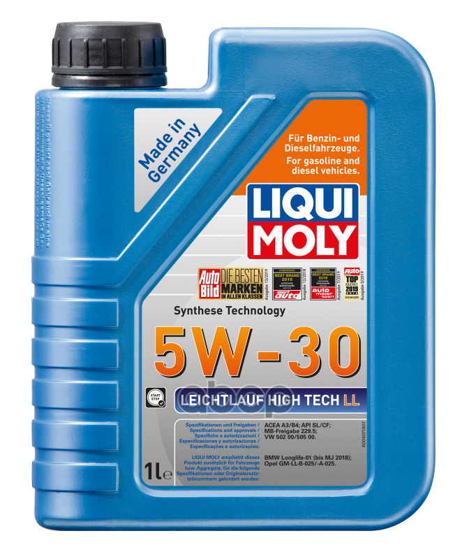 Liqui moly Масло Моторное 5W-30 1Л "High Tech Ll" (Синтетика)