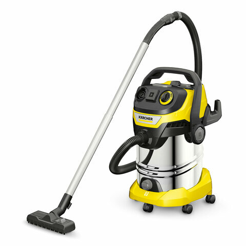 Пылесос хозяйственный KARCHER WD 6 PS, мусоросборник 30л, мощность 1300Вт, желтый, 1., 1.628-360.0