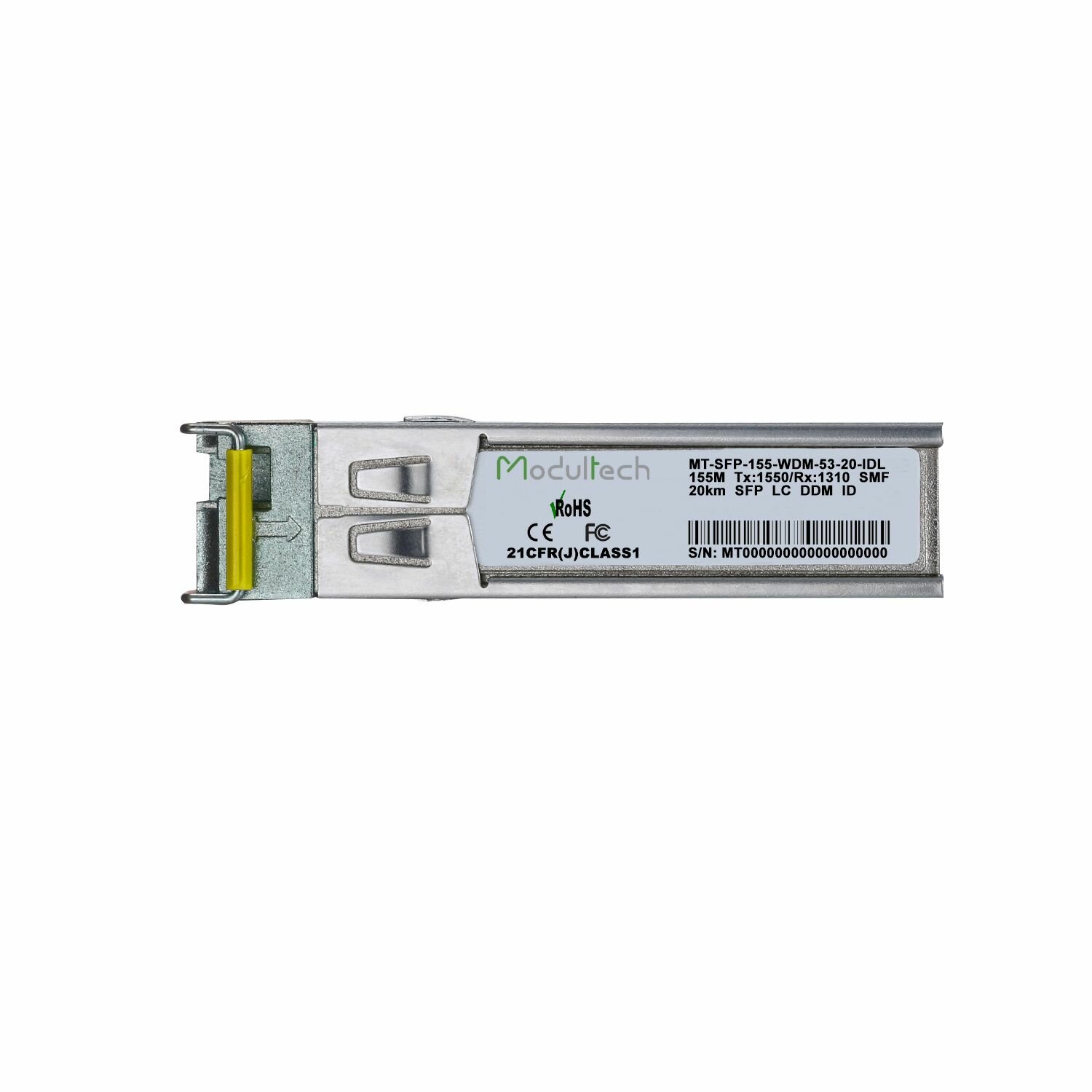 Industrial SFP WDM 155 Мбит/с 20 км 1550/1310 нм SMF LC