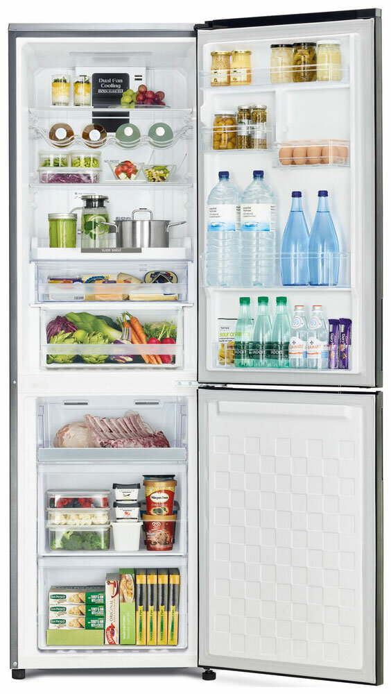 Двухкамерный холодильник Hitachi R-BG 410 PU6X GS серебристое стекло
