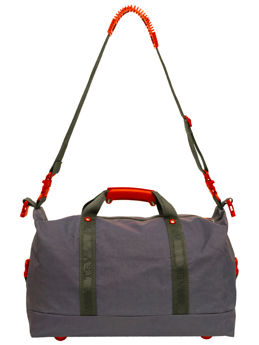 Спортивная сумка TsV Арт.553.32, Цвет серый/красный - фотография № 3