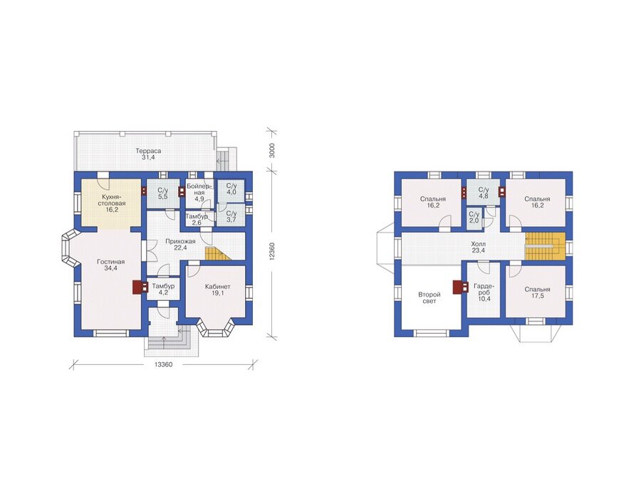 Проект дома Plans-72-20 (208 кв.м, кирпич) - фотография № 3