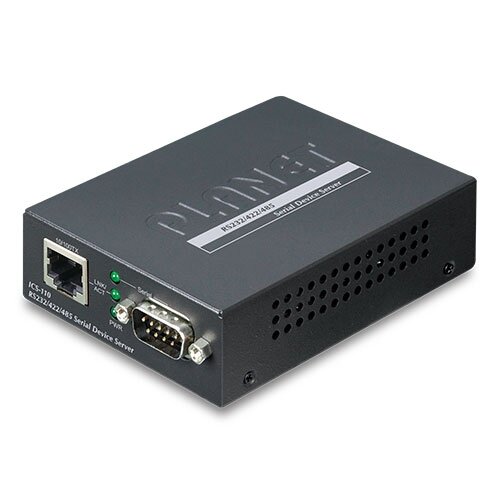  PLANET ICS-110 1-Port RS232/422/485 Serial Device Server (1-Port 10/100BASE-TX, -10 to 60 C, Web, Telnet and SNMP management)