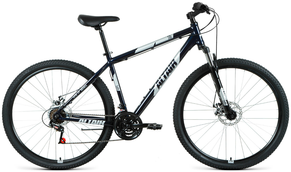 Велосипед Altair AL 29 D 2021 рост 19'' темно-синий/серебристый