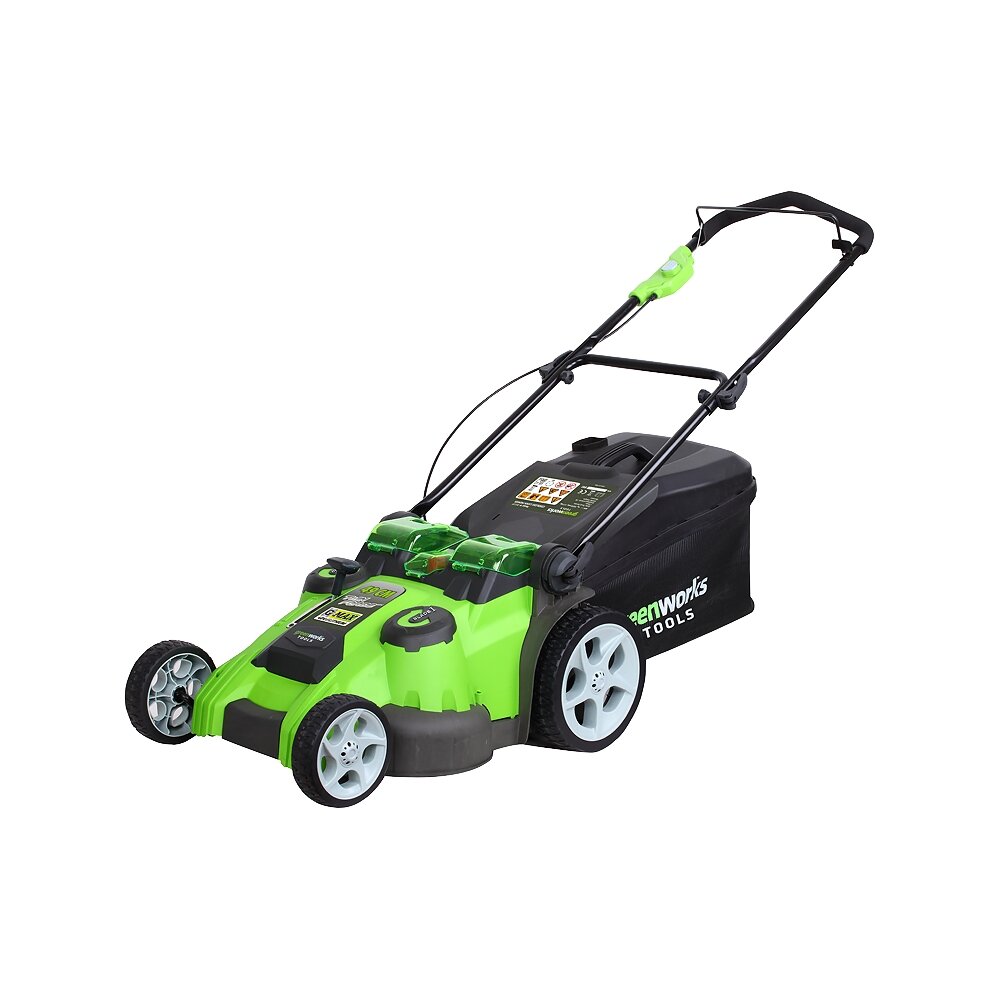 Газонокосилка аккумуляторная 49 см 40V G40LM49DB TwinForce Greenworks 2500207 - фотография № 1