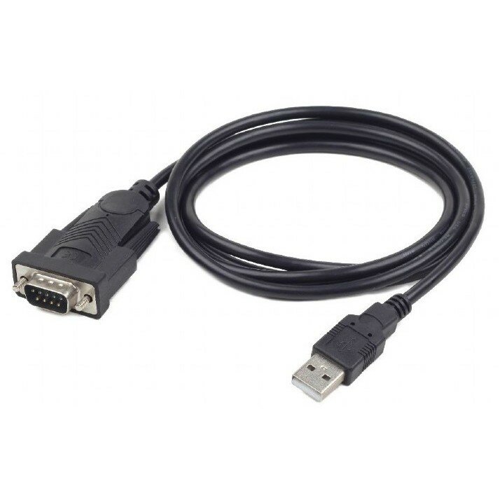 Konoos переходник Gembird Конвертер USB->SERIAL UAS-DB9M-02 AM DB9M, 1,5 м, PL2303TA, WinXP-Win8, черный, пакет