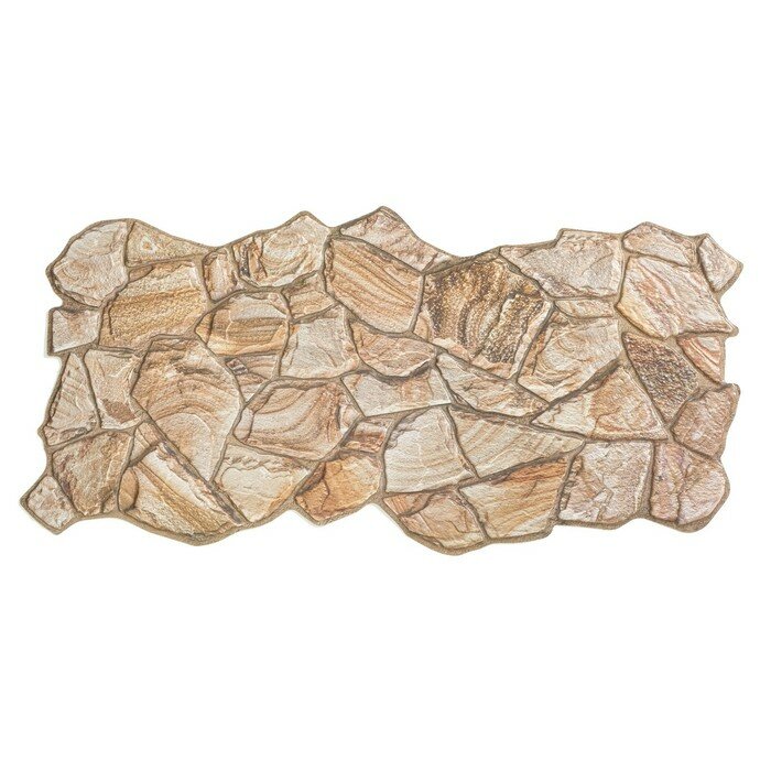 Панель ПВХ Камни, Песчаник коричневый, 980х480мм../В упаковке шт: 1 - фотография № 1