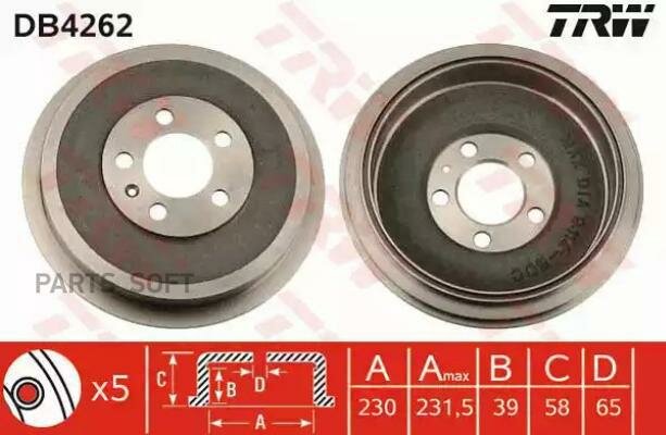 TRW DB4262 DB4262_ !\ Skoda Octavia 1.6/1.9TDi/1.9SDi 96 1