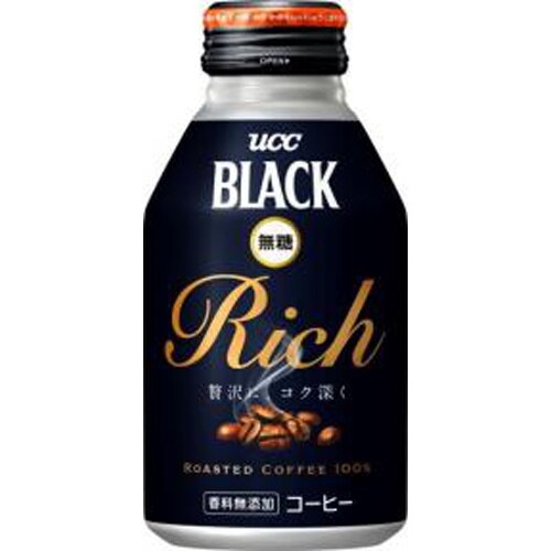 UCC BLACK RICH Unsweetened Бодрящий кофейный напиток «0!» калорий крепкий насыщенный вкус без сахара, 275 гр