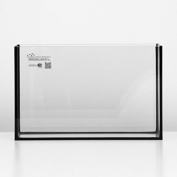 Пижон Аквариум Атолл, прямоугольный с крышкой, 40 литров, 55 х 21 х 35/40 см, чёрный - фотография № 3