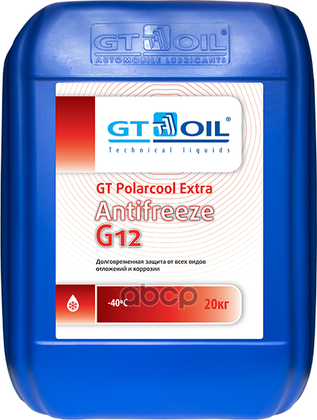 Антифриз Gt Polarcool Extra G12 Красный 20 Кг GT OIL арт. 4634444008740