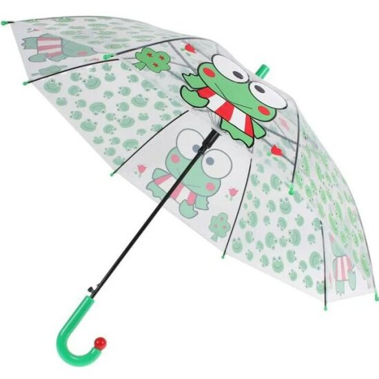 Зонт-трость BRADEX Лягушка, прозрачный, детский